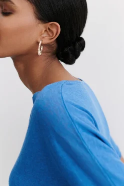 Pull Milane 100% Lin Bleu Electrique Femme*CAROLL New
