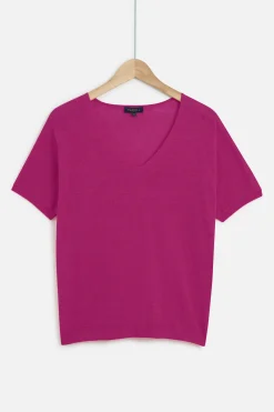 Pull Milane 100% Lin Violet Femme*CAROLL Outlet