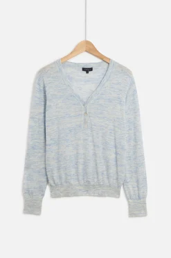 Pull Tom Col Tunisien Bleu Electrique Femme*CAROLL Sale
