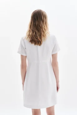 Robe Laure 100% Lin Blanc Femme*CAROLL Discount
