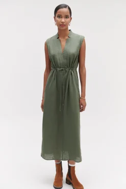 Robe Longue Amy 100% Lin Femme*CAROLL Cheap
