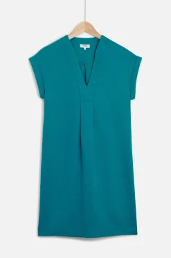 Robe Mirabelle 100% Lin Vert Emeraude Femme*CAROLL Best