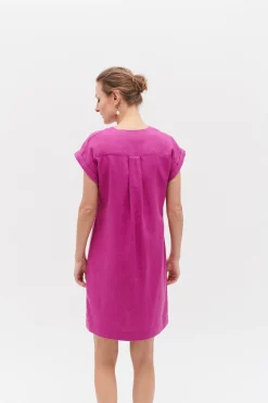 Robe Mirabelle 100% Lin Violet Femme*CAROLL Online