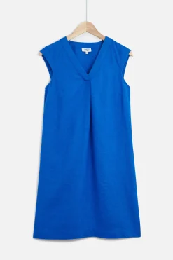 Robe Pamela 100% Lin Bleu Electrique Femme*CAROLL Fashion