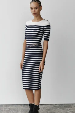Robe Pull Oceane Facon Mariniere Femme*CAROLL Hot