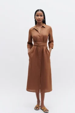 Robe Yana 100% Lin Femme*CAROLL Flash Sale