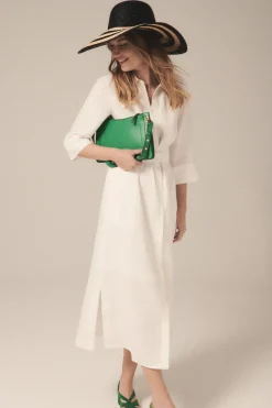 Robe Yana 100% Lin Ivoire Femme*CAROLL Cheap
