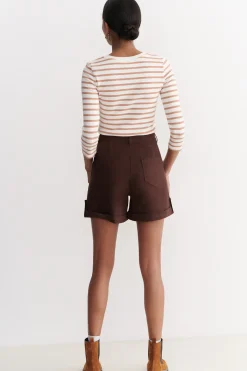 Short Castino Casual Marron Fonce Femme*CAROLL Best