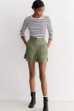 Short Castino Casual Vert Kaki Femme*CAROLL Cheap