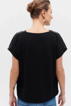 Top Victor Satine Noir Femme*CAROLL Cheap
