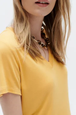 T-Shirt Anita Jaune Or Femme*CAROLL Shop