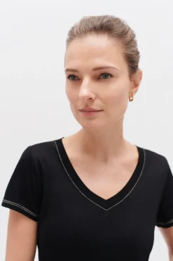 T-Shirt Anita Noir Femme*CAROLL Fashion