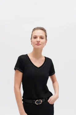 T-Shirt Anita Noir Femme*CAROLL Fashion