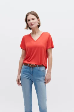 T-Shirt Anita Rouge Femme*CAROLL Flash Sale