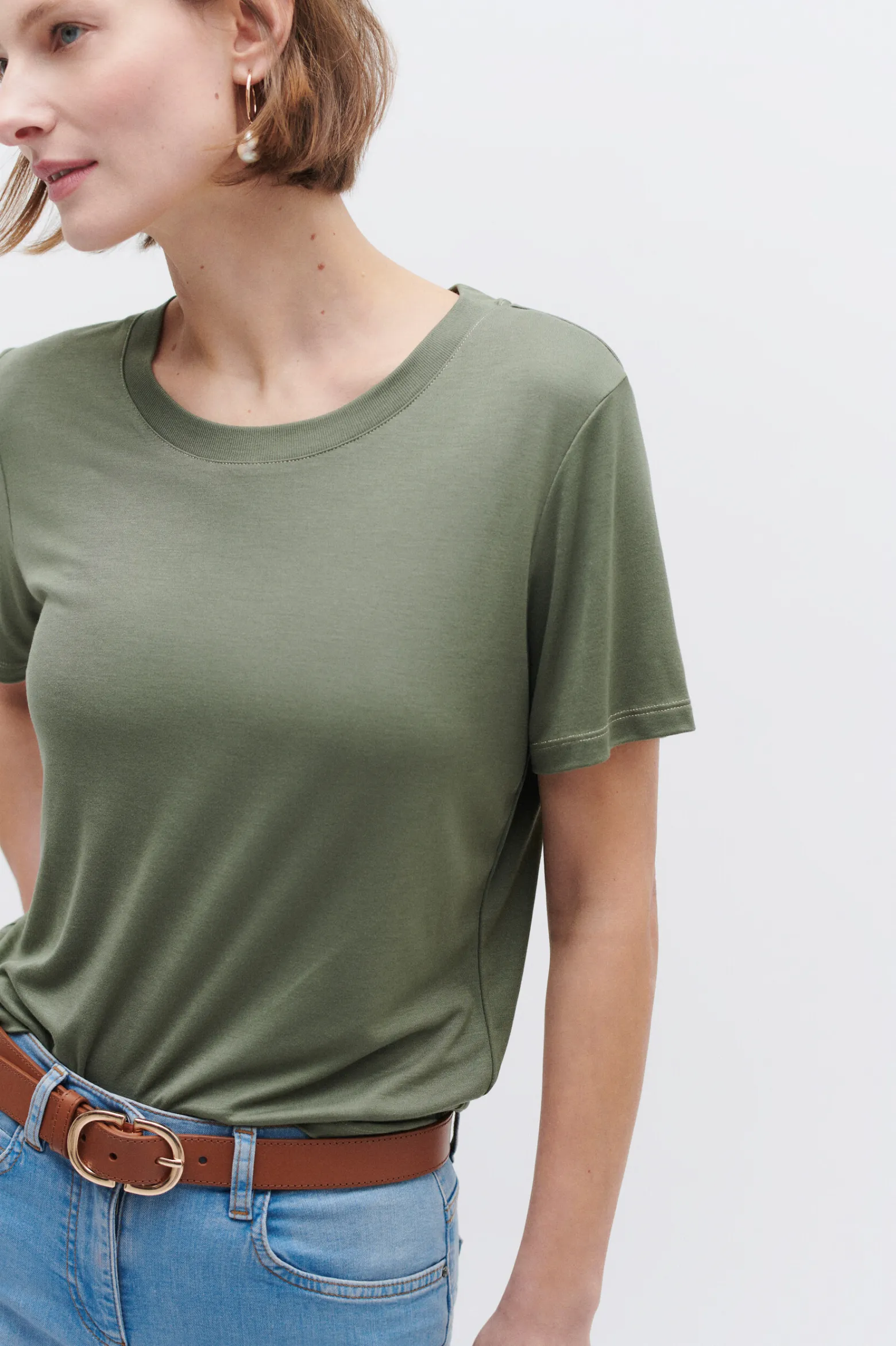 Tshirt Anna Vert Kaki Femme*CAROLL Shop