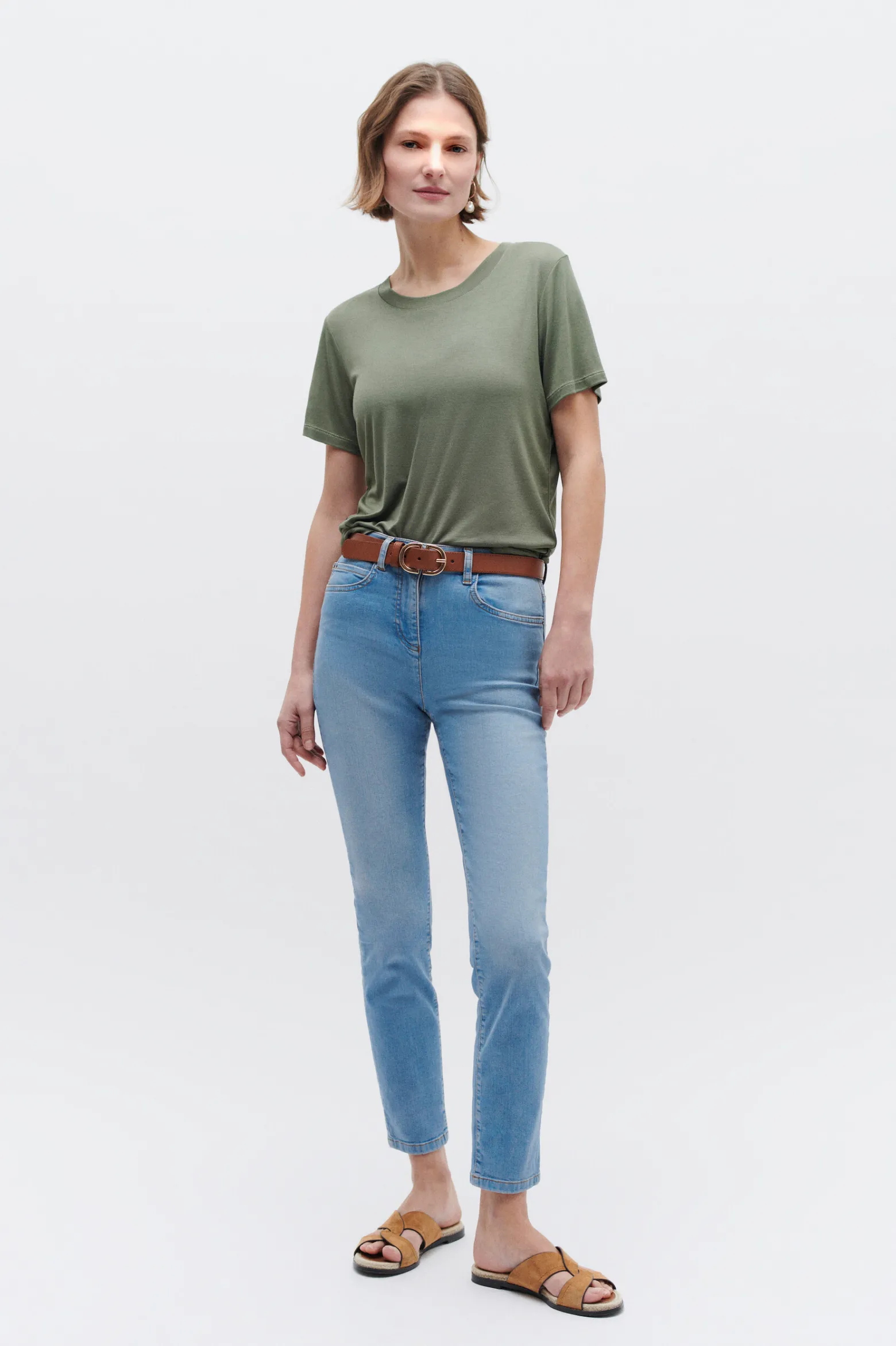 Tshirt Anna Vert Kaki Femme*CAROLL Shop