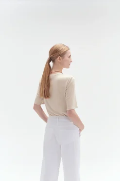 T-Shirt Boutonne Andrea Beige Femme*CAROLL Cheap