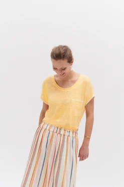 T-Shirt Evita 100% Lin Femme*CAROLL Flash Sale