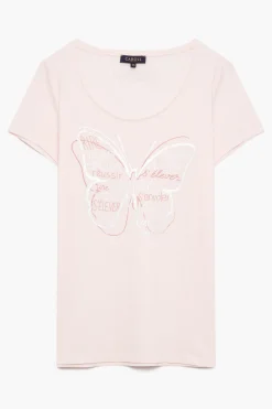 T-Shirt Jamelia Rose Pastel Femme*CAROLL Clearance