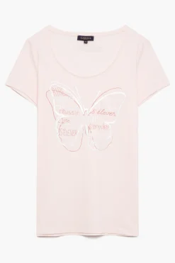T-Shirt Jamelia Rose Pastel Femme*CAROLL Clearance