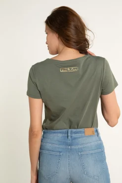 T-Shirt Jamelia Vert Kaki Femme*CAROLL Cheap