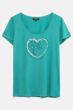 T-Shirt Janice Toutes A L'Ecole Bleu Turquoise Femme*CAROLL Hot