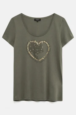 T-Shirt Janice Toutes A L'Ecole Vert Kaki Femme*CAROLL New