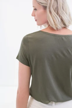 T-Shirt Janice Toutes A L'Ecole Vert Kaki Femme*CAROLL New