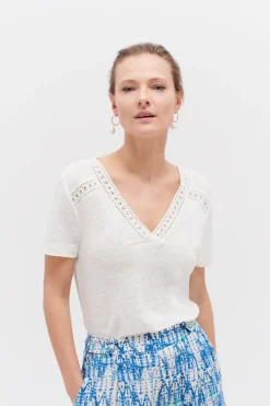 T-Shirt Lolita 100% Lin Femme*CAROLL Sale