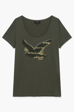 T-Shirt Maddy Vert Kaki Femme*CAROLL Cheap