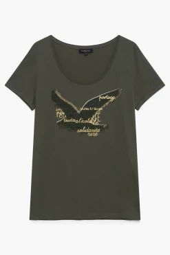 T-Shirt Maddy Vert Kaki Femme*CAROLL Cheap