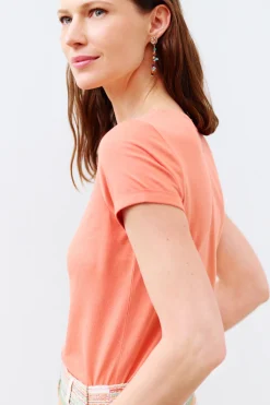 T-Shirt Maxine Rose Corail Femme*CAROLL Flash Sale