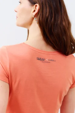 T-Shirt Maxine Rose Corail Femme*CAROLL Flash Sale