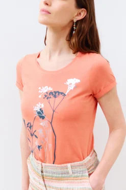 T-Shirt Maxine Rose Corail Femme*CAROLL Flash Sale