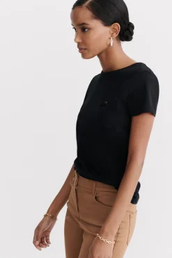 T-Shirt Ninon Noir Femme*CAROLL Discount
