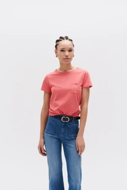 T-Shirt Ninon Rose Corail Femme*CAROLL Hot