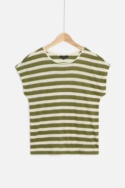 Tshirt Sylvie Vert Kaki Femme*CAROLL Clearance
