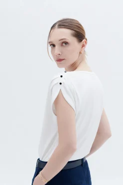 T-Shirt Talissa Ivoire Femme*CAROLL Best Sale