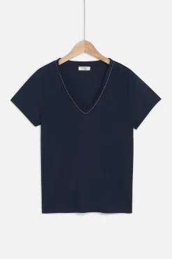 T-Shirt Taylor Bleu Marine Femme*CAROLL Shop