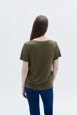 T-Shirt Taylor Vert Olive Femme*CAROLL Cheap