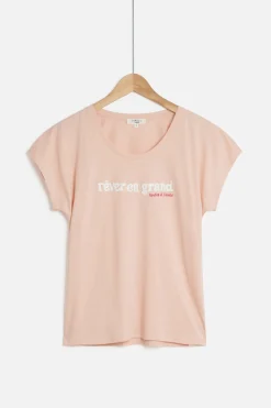 Tshirt Tolivia Rose Corail Femme*CAROLL Cheap