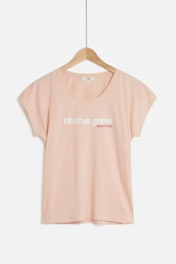 Tshirt Tolivia Rose Corail Femme*CAROLL Cheap