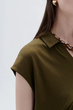T-Shirt Tonata Vert Olive Femme*CAROLL Sale