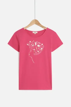 Tshirt Toutes A L'Ecole Rose Fushia Femme*CAROLL Fashion