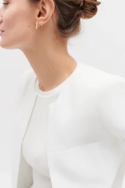 Veste Longueur Midi Et Coupe Structuree. Ivoire Femme*CAROLL Shop