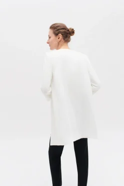 Veste Longueur Midi Et Coupe Structuree. Ivoire Femme*CAROLL Shop